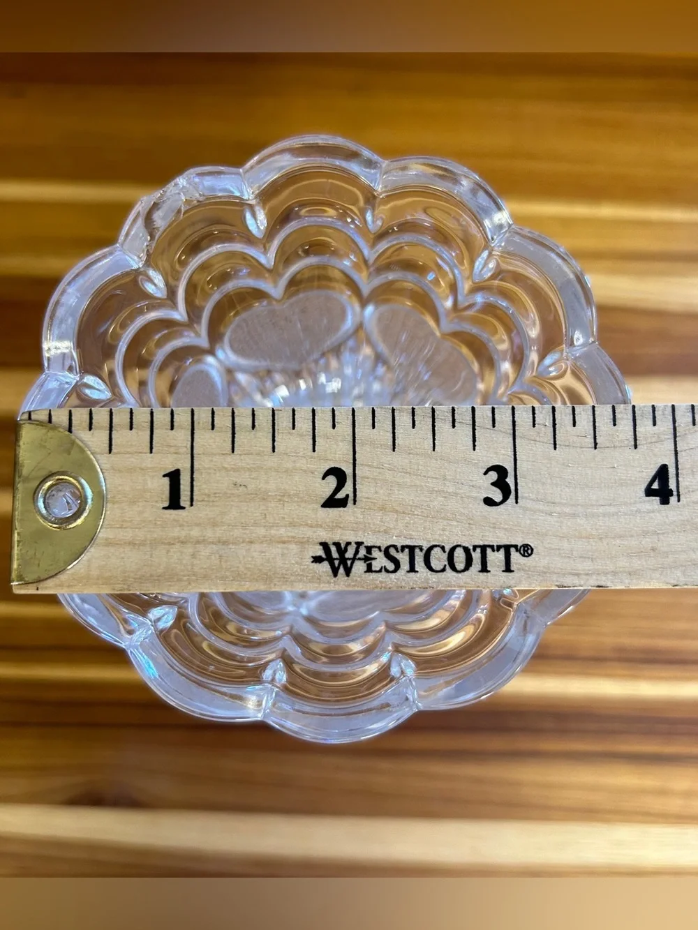 Vintage FTD Lead Crystal Heart Vase - Picture 10 of 11